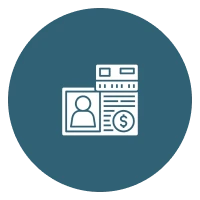 ID and financial document icon