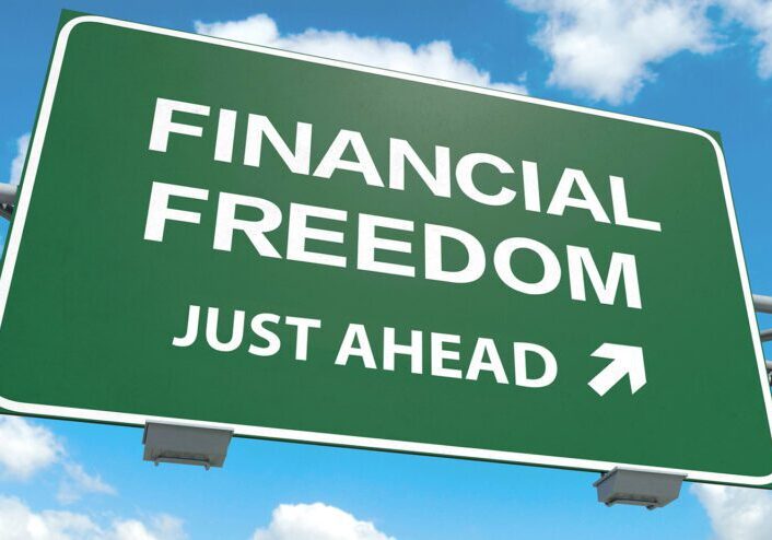 Financial freedom road sign