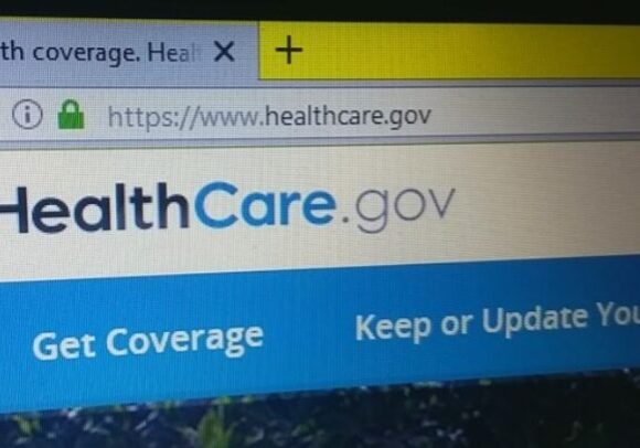 Online health coverage portal display